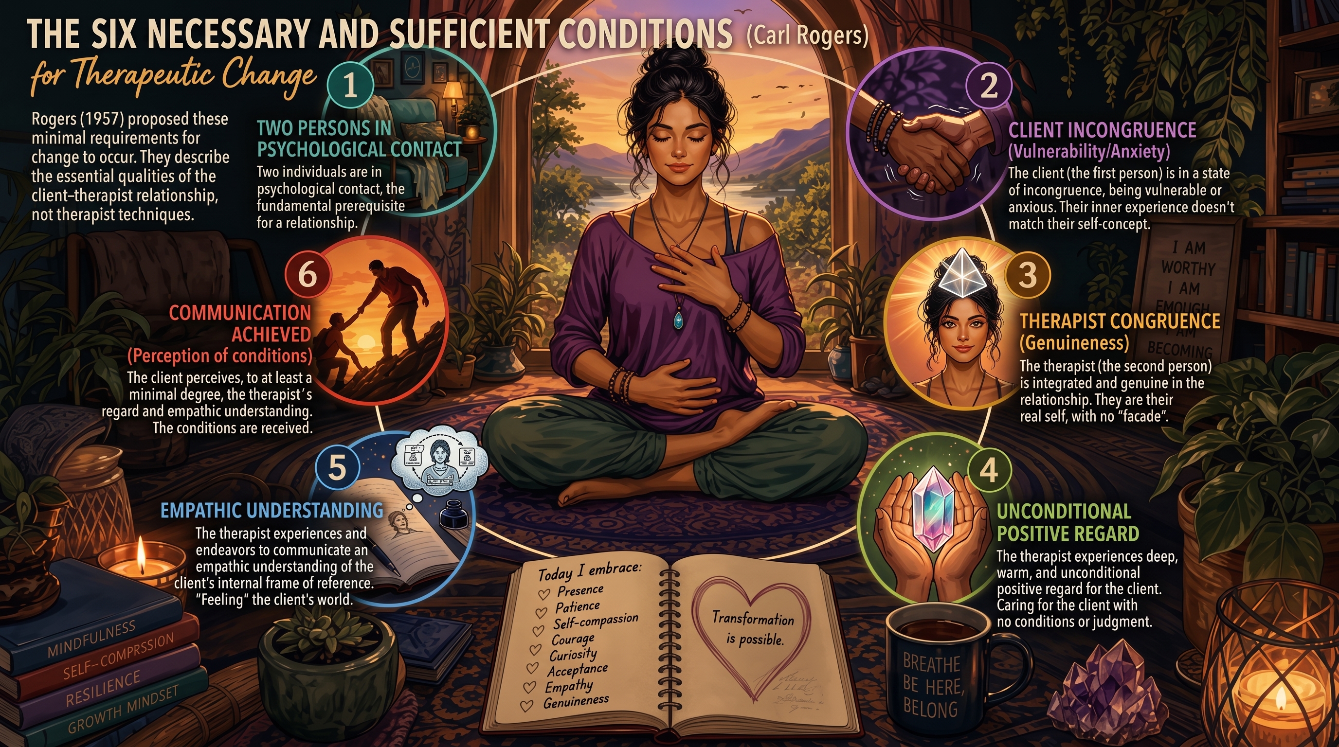 Carl Rogers’ Six Conditions for Therapeutic Change In Self-Practice 